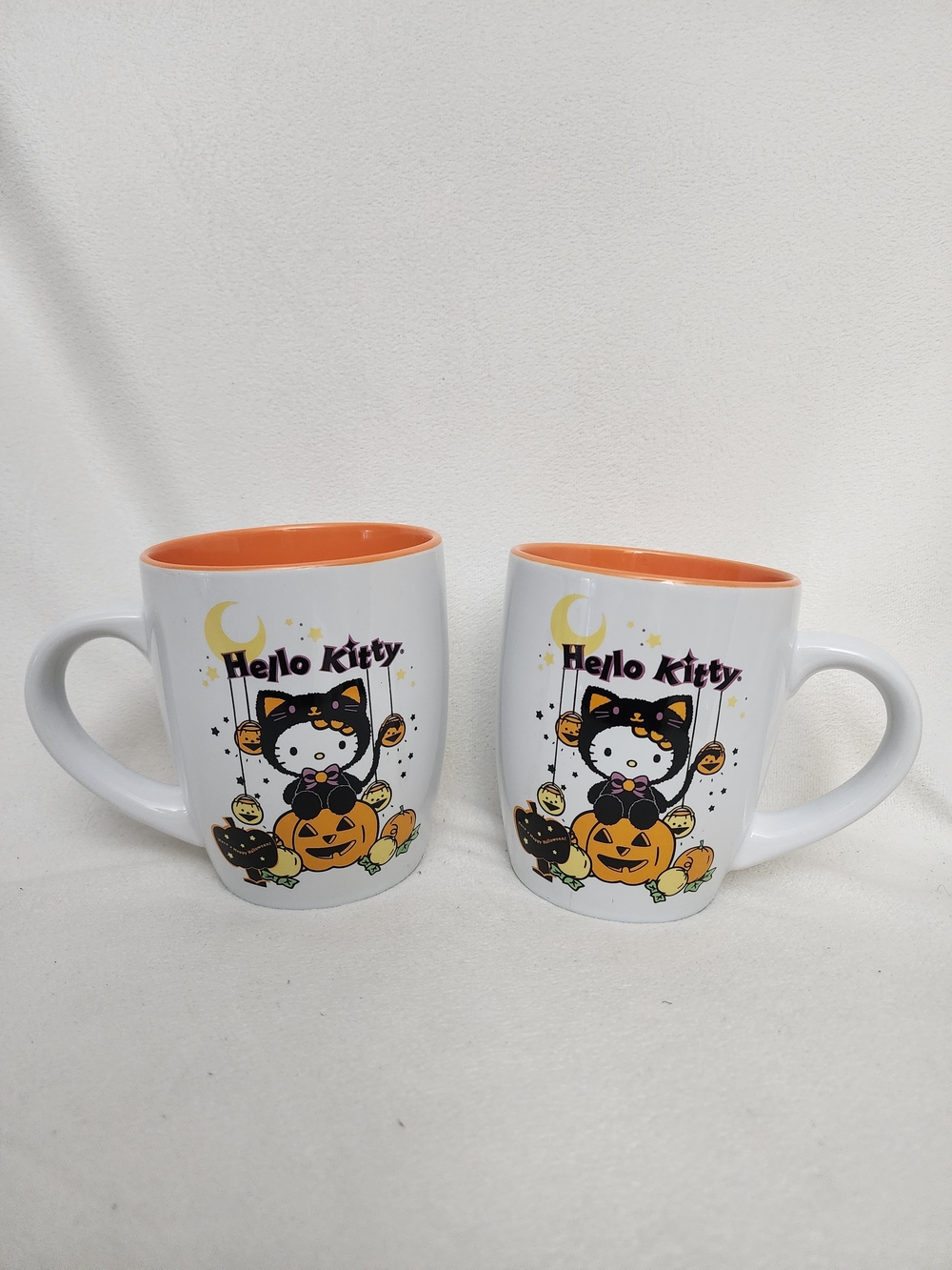 Hello Kitty White & Orange Halloween Ceramic Mug Set - 2 Pack
